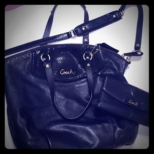 Matching coach Black wallet and purse